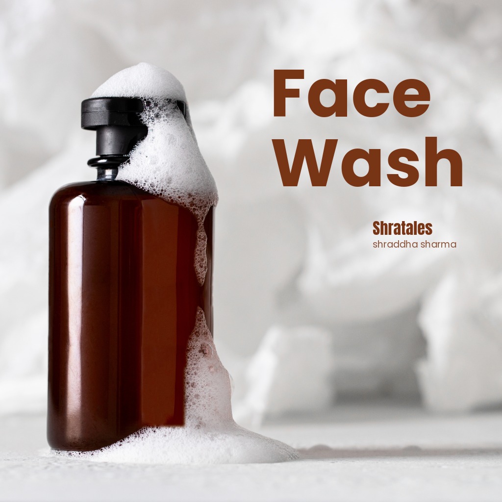 daily skincare routine at home using facewash
